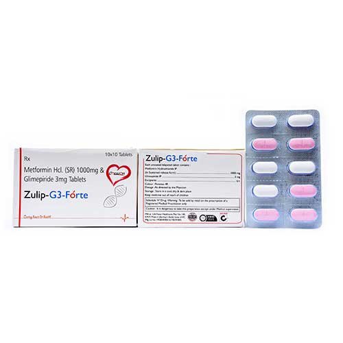 Glimepiride Metformin 3mg 1000mg Tablet